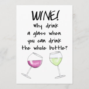 Wijnpartij bij het Testen Funny Gezegde Drink Bott Kaart