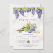 Wijnpartij bij het testen van kaas kaart (Voorkant)