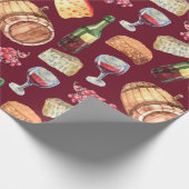 Wijnpatroon Cadeaupapier (Hoek)