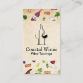wijnpatroon | wijngaard | proeverijen visitekaartje (Voorkant)