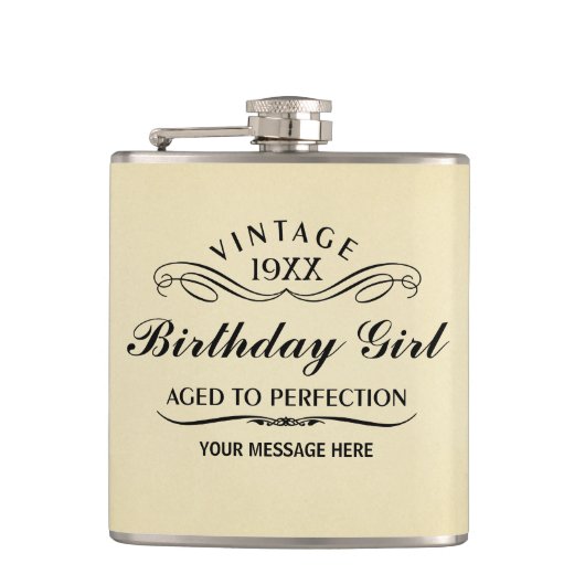 wijnPersoon Funny Birthday Flask Heupfles (Voorkant)