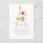 Wijnproeverij Bruidsdiner 'Vino Before Vows' Bedankkaart (Voorkant)