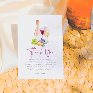 Wijnproeverij Bruidsfeest 'Vino Before Vows' Bedankkaart