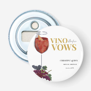 Wijnproeverij bruidsfeest voor het jawoord button flesopener