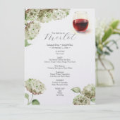 Wijnproeverij Eetmenu | Hydrangeas Menu (Staand voorkant)