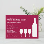 Wijnproeverij Evenement Flat Invitation Kaart (Staand voorkant)