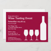 Wijnproeverij Evenement Flat Invitation Kaart (Voorkant / Achterkant)