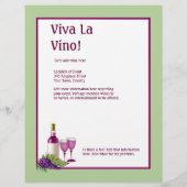 Wijnproeverij Evenement Flyer (Achterkant)