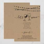 Wijnproeverij Feest Kaart (Voorkant / Achterkant)