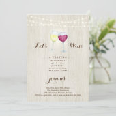 Wijnproeverij Feestje Kaart (Staand voorkant)