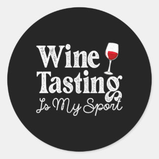 Wijnproeverij Humor Alcohol Drink Ronde Sticker
