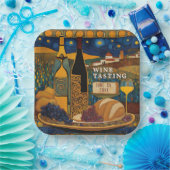 wijnproeverij papieren bordje (Feest)