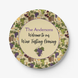 wijnproeverij partij aangepaste naam papieren bordje