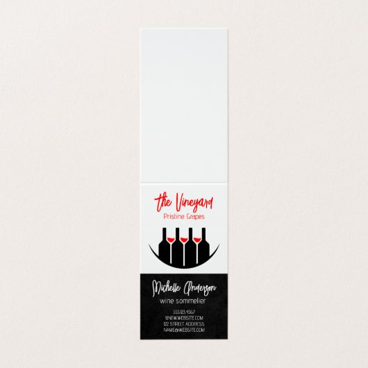 Wijnproeverijen | Flessen en Glazen Visitekaartjes (Buitenkant ongevouwen)