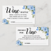 Wijnraffenkaartje engelse spaanse douchekaart plaatskaartje (Voorkant / Achterkant)