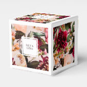 Wijnrode en blosroze bedankdoosjes (Voorkant Zijde)