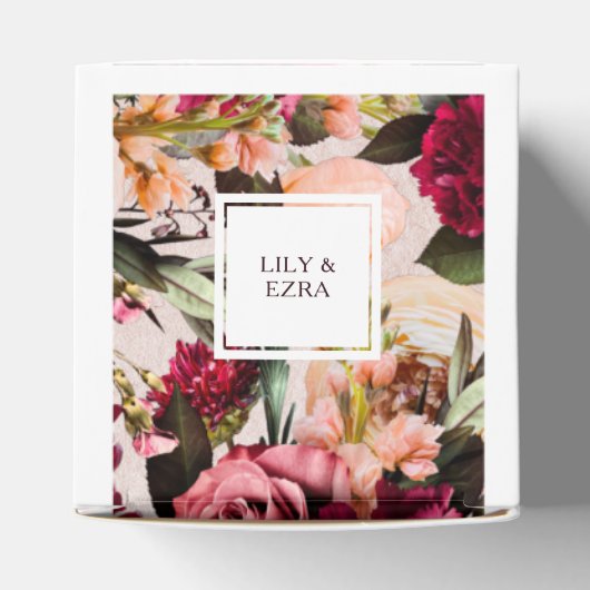 Wijnrode en blosroze bedankdoosjes (Bovenkant)