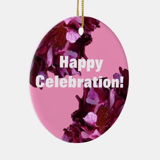 Wijnrode rozen Custom Circle Ornament (Rechts)