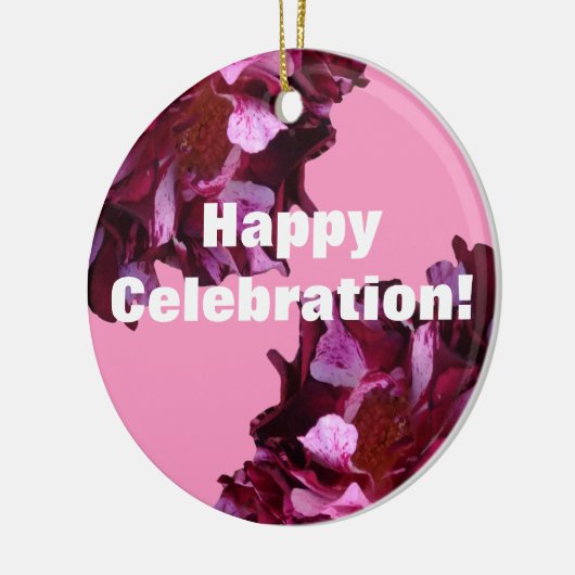 Wijnrode rozen Custom Circle Ornament (Links)