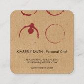 Wijnspecialiste windenergie vierkante visitekaartje (Achterkant)