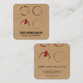 Wijnspecialiste windenergie vierkante visitekaartje (Voorkant / Achterkant)