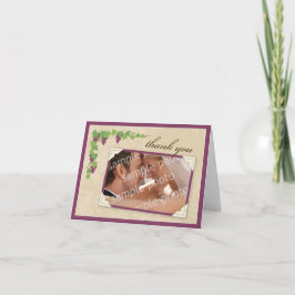 Wijnstok Bedankkaart (perkament textuur)