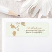 Wijnstok en bladeren bruiloft retour adres labels (Insitu)