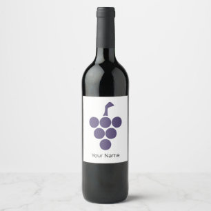Wijnstok of wijn voor druiven en wijnsommelier etiket