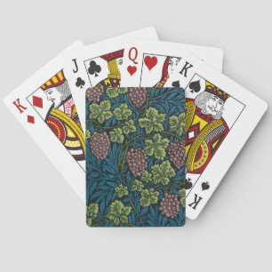 Wijnstokken met trossen roze druiven pokerkaarten
