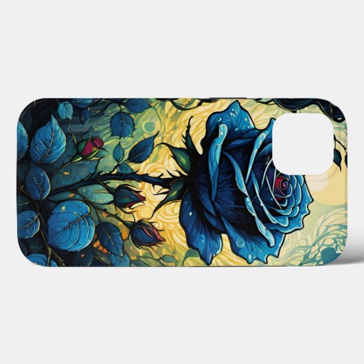 Wijnstokken van blauw Roos 1 Case-Mate iPhone Case (Achterkant (horizontaal))