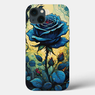 Wijnstokken van blauw Roos 1 iPhone 13 Hoesje