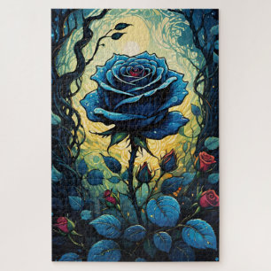 Wijnstokken van blauw Roos 1 Legpuzzel