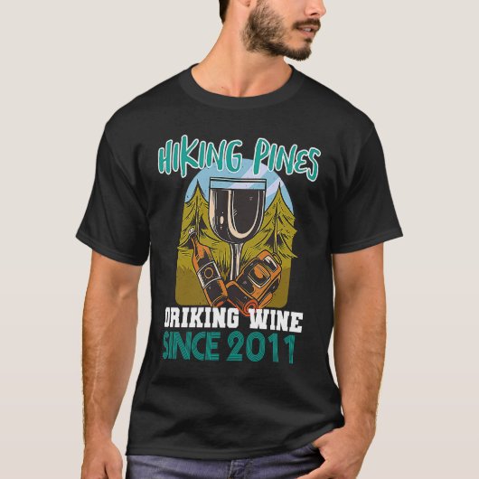 Wijnstokpijnen drink wijn sinds 2011 t-shirt (Voorkant)