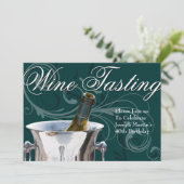 Wijntest 40e verjaardag Franse legant Kaart (Staand voorkant)