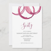 Wijntest 60th BIRTHDAY Uitnodiging (Voorkant)