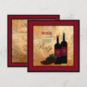 Wijntest en binnenpartij kaart (Voorkant / Achterkant)