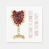 Wijntesteeltpartij Aangepaste servetten (Voorkant)