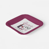 Wijnthema 60e Verjaardag Papier Borden Papieren Bordje (Gebogen)