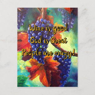 Wijnthema Briefkaart