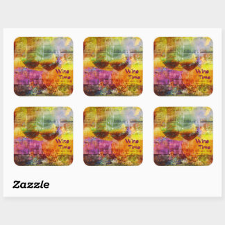 Wijntijd gemarmerde Stickers