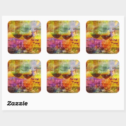 Wijntijd gemarmerde Stickers (Vel)