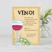 Wijnuitnodiging Kaart (Staand voorkant)