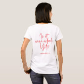 Wijnuurtje grappig modern rood typografie cadeau t-shirt (Achterkant volledig)