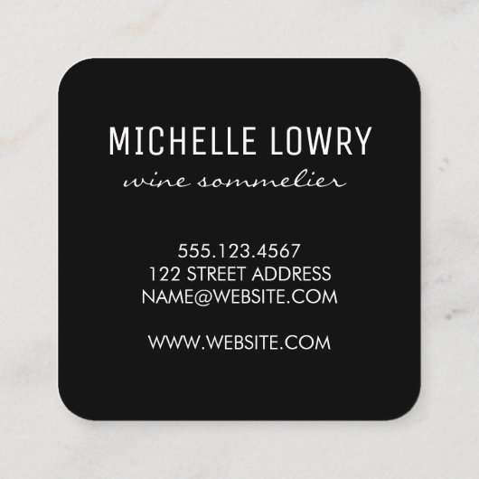 Wijnvat | Artistiek Geborsteld | Wijngaard Vierkante Visitekaartje (Achterkant)