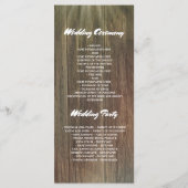 Wijnvat Cowboy laarzen Land Bruiloft Programma's (Achterkant)