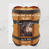 Wijnvat de datum opslaan save the date (Voorkant)