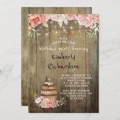 Wijnvat Rustieke String Lights Verjaardagsfeest Kaart (Voorkant / Achterkant)