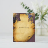 Wijnveld Wijngaard Trouw Datum Opslaan Aankondigingskaart (Staand voorkant)