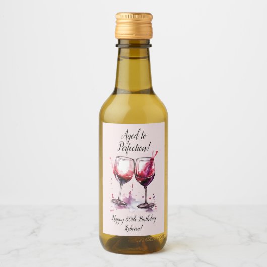 wijnverjaardag tot in de perfectie wijn etiket (Voorkant)