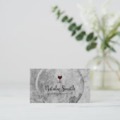 Wijnvlek Grunge Wijnglas Sommelier Visitekaartje (Staand voorkant)